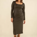Benton Dress in Olive