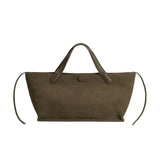 Jill Recycled Vegan Suede Tote Bag in Olive