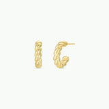 Twisted Gold Hoops