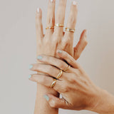 Ridged Gold Ring