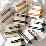 Muted Wavy Hair Clip Set