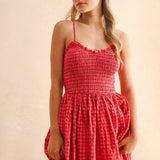 Iris Dress in Cherry Pink