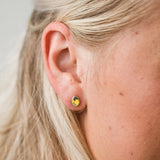 Lemon Enamel Stud Earrings