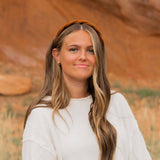 Brown Velvet Braided Headband