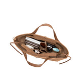 Jill Recycled Vegan Suede Tote Bag in Chocolate
