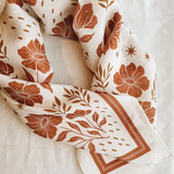 Silk Bandana Scarf in Desert Floral