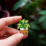 Marble Queen Pothos Enamel Pin