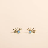 Sun Ray Earrings in Fire Opal