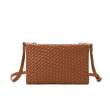 Daisy Recycled Vegan Crossbody Bag in Saddle