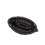 Daisy Recycled Vegan Crossbody Bag in Black