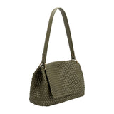 Natalia Recycled Vegan Shoulder Bag in Olive