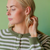 Big Crystal Link Hoops