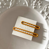 Muted Wavy Hair Clip Set