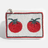 Tomato Beaded Coin Purse