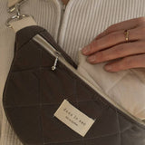 Dans le Sac Quilted Belt Bag in Khaki