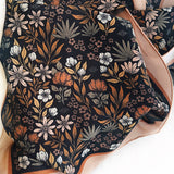 Silk Bandana Scarf in Midnight Floral
