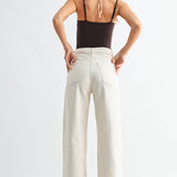 Birdie Patch Pocket Wide Legs in Cream
