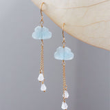 Cloud Nine Earrings in Aquamarine
