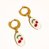 Cerise Dangle Hoops