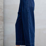 Milling Cropped Wide Legs in Dark Denim