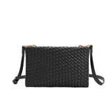 Daisy Recycled Vegan Crossbody Bag in Black