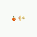 Orange Flat Back Kids Earrings