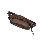 Valeria Recycled Vegan Suede Shoulder Bag in Chocolate
