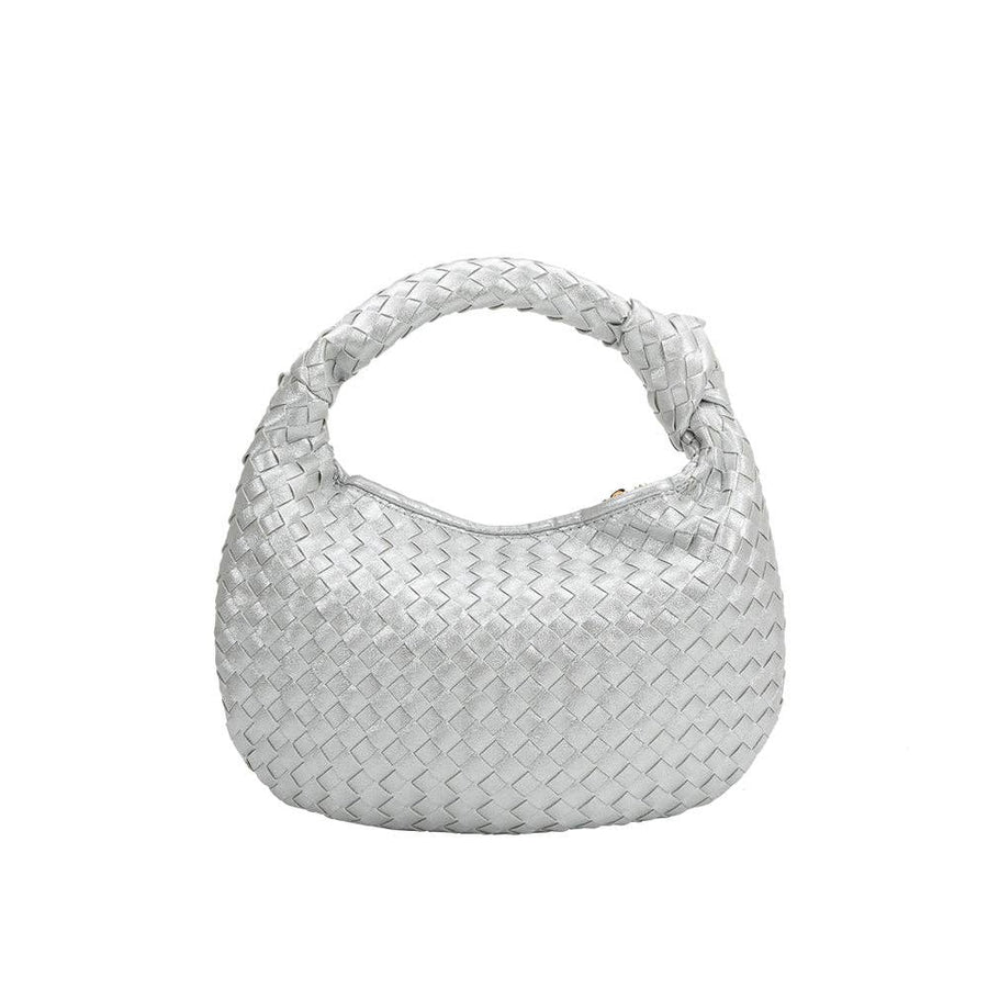 Drew Small Recycled Vegan Top Handle Bag in Silver