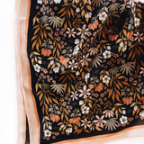 Silk Bandana Scarf in Midnight Floral