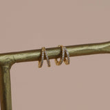 Double Huggie Hoops