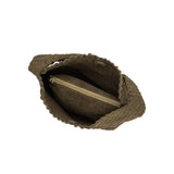 Johanna Recycled Vegan Suede Shoulder Bag in Pine