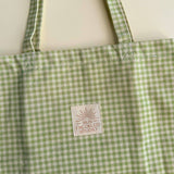 Sage Gingham Tote