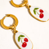 Cerise Dangle Hoops