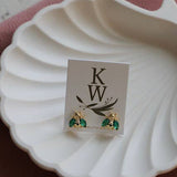 Emerald Bee Studs