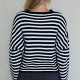 Piper Cardigan in Navy Stripe