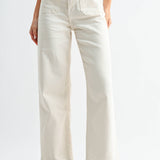 Birdie Patch Pocket Wide Legs in Cream