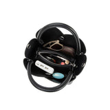 Tulip Recycled Vegan Top Handle Bag in Black