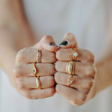 Ridged Gold Ring