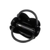 Tulip Recycled Vegan Top Handle Bag in Black