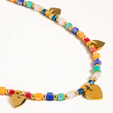 Archie Beaded Heart Necklace