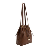 Sally Recycled Vegan Shoulder Bag in Espresso
