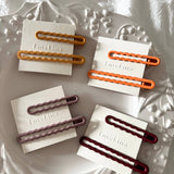 Muted Wavy Hair Clip Set