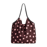 Cathy Polka Dot Tote Bag in Burgundy