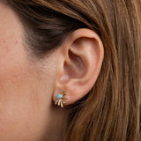 Sun Ray Earrings in Fire Opal