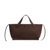 Jill Recycled Vegan Suede Tote Bag in Chocolate