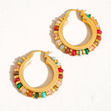 Capri Beaded Hoop Earrings