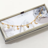 Stardust Charm Necklace in Moonstone