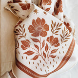 Silk Bandana Scarf in Desert Floral