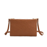 Daisy Recycled Vegan Crossbody Bag in Saddle