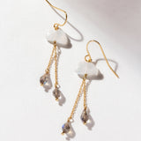 Cloud Nine Earrings in Moonstone/Labradorite